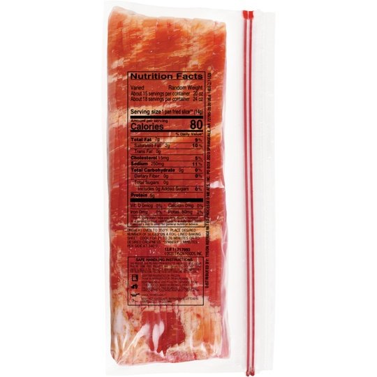 Wright Brand Thick Sliced Hickory Smoked Maple Bacon, 1.5 lb
