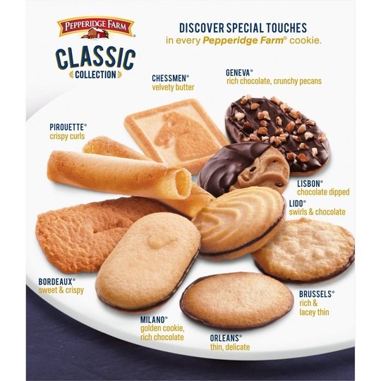 Pepperidge Farm Cookies Classic Collection, 9 Cookie Varieties, 13.25 oz. Box