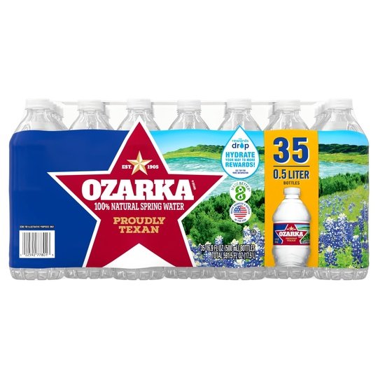 OZARKA Brand 100% Natural Spring Water, 16.9-ounce plastic bottles (Pack of 35)