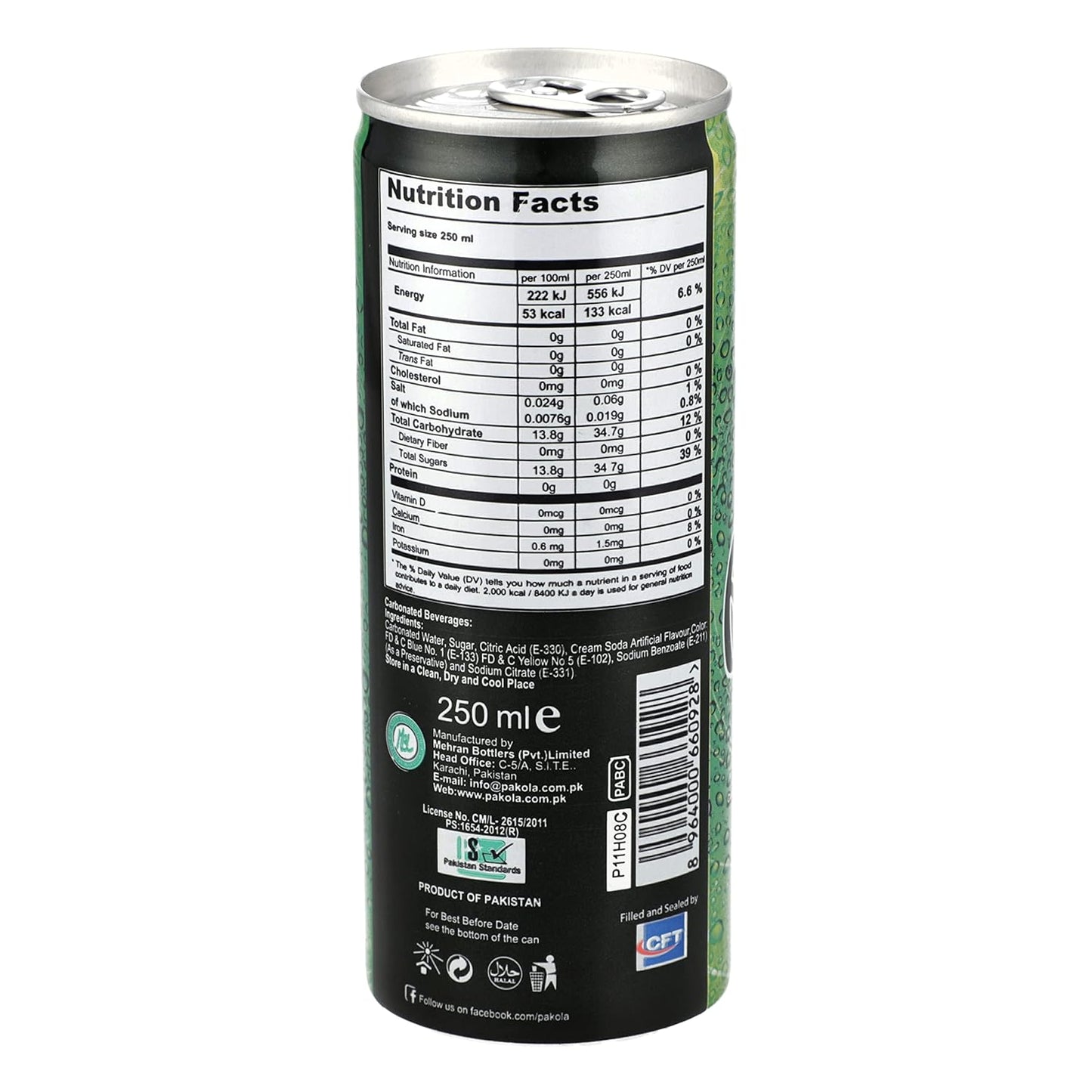 Pakola Cream Soda: A Symphony of Creaminess and Refreshment - Classic Carbonated Soft Drink - (12-Pack) Halal - Original Cream Soda Flavor - Ideal for Drinks & Beverages - Soda Delight - Hydration Refreshment - Rich Flavour - Sparkling Carbonation - Energ