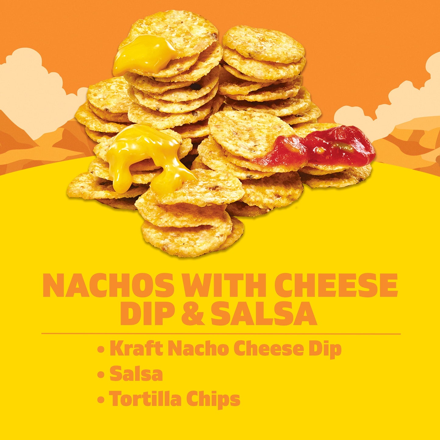Lunchables Nachos Cheese Dip & Salsa Kids Lunch Snack, 4.4 oz Tray