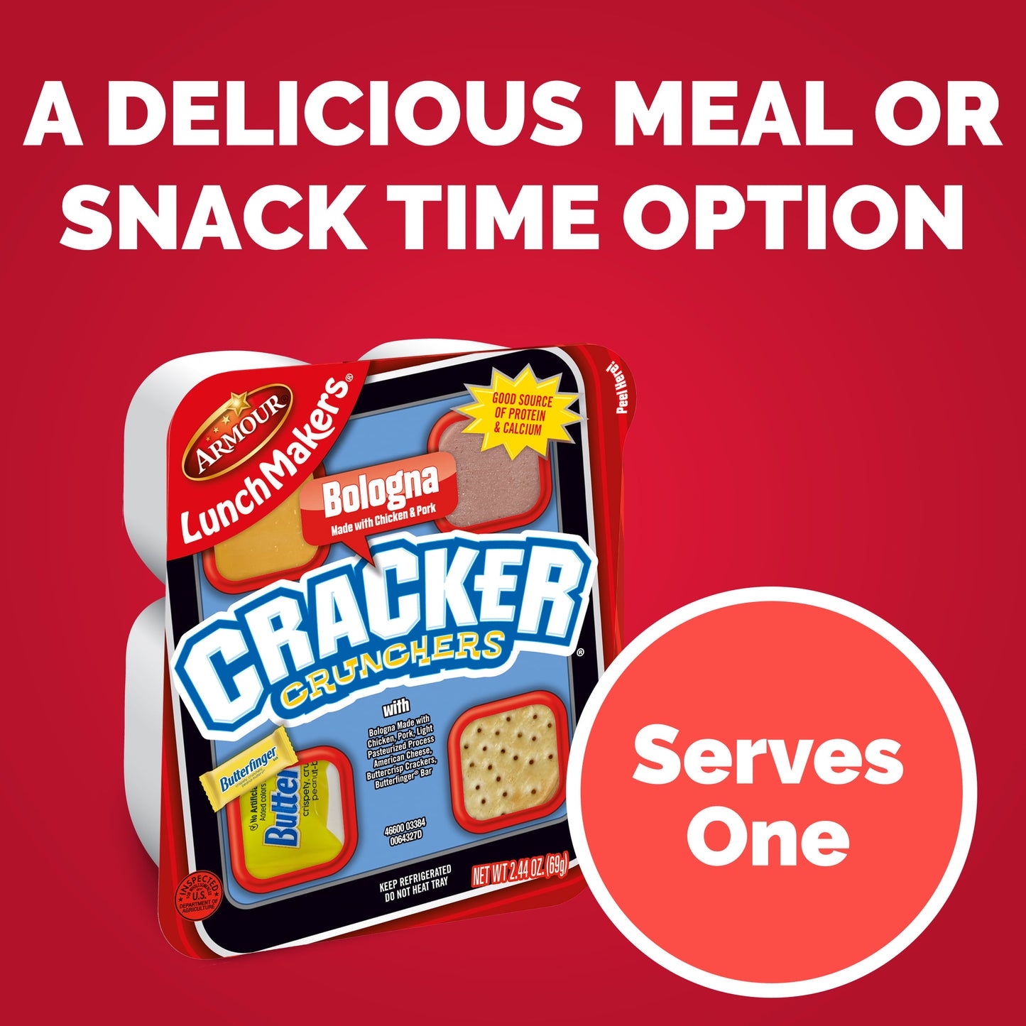 Armour LunchMakers Bologna & Cheese Kit with Butterfinger, 2.4 oz