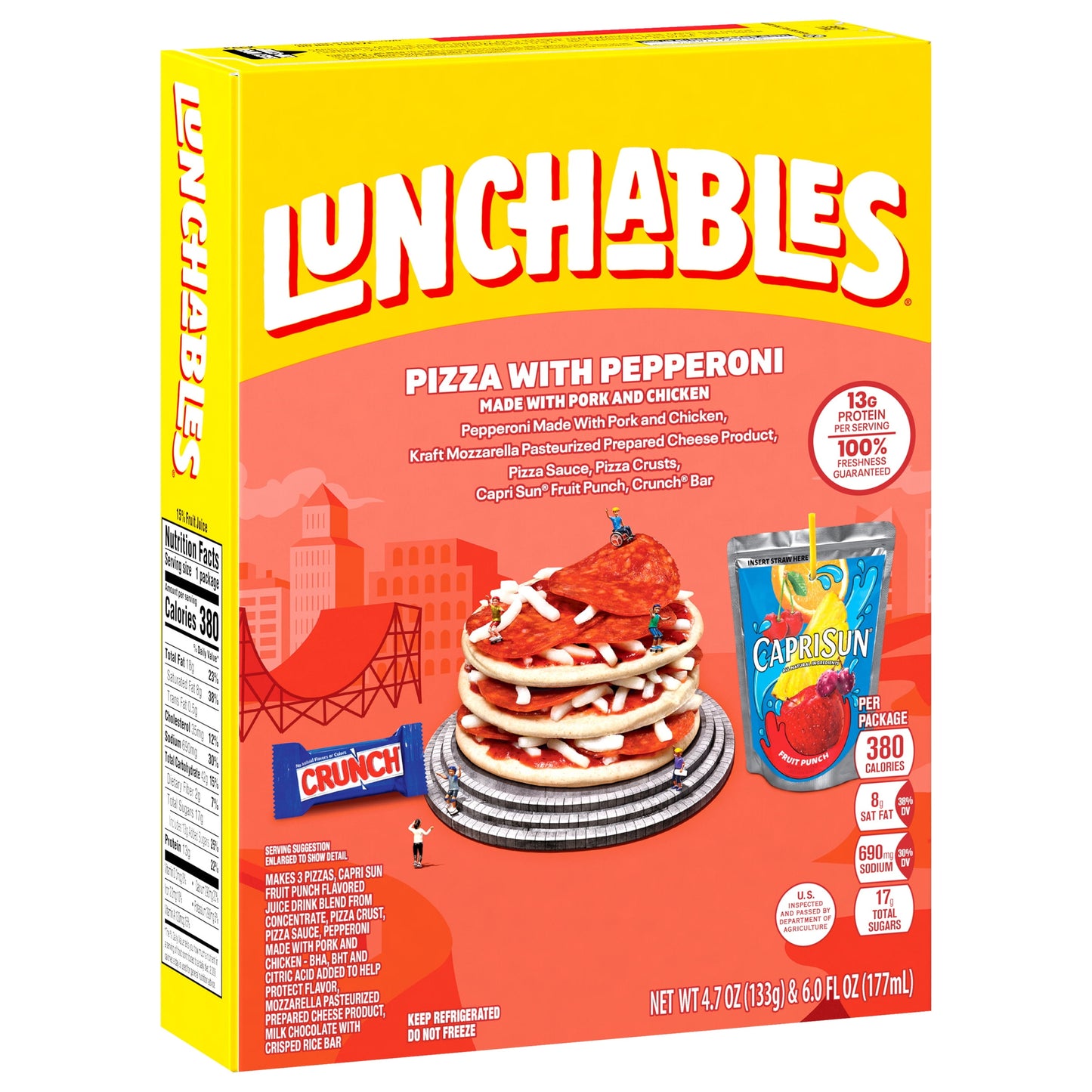 Lunchables Pizza with Pepperoni Kids Lunch Meal Kit, 10.7 oz Box