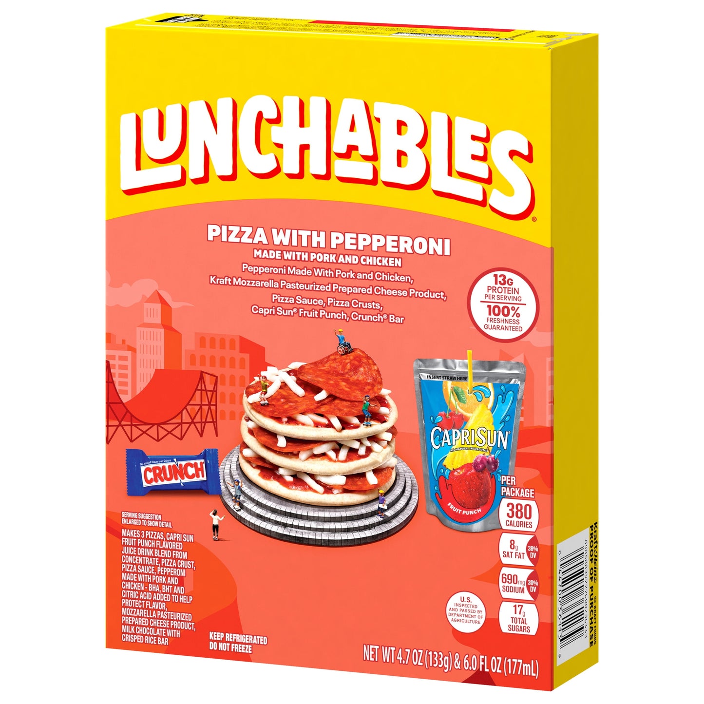 Lunchables Pizza with Pepperoni Kids Lunch Meal Kit, 10.7 oz Box