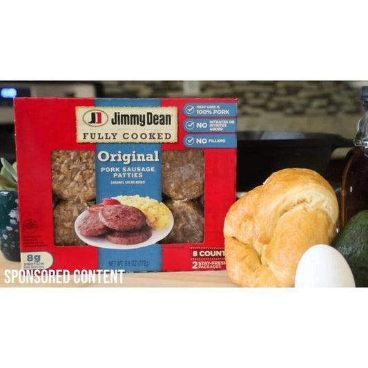 Jimmy Dean Fully Cooked Original Pork Sausage Patties, 9.6 oz, 8 Count