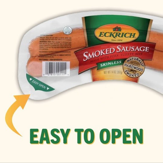 Eckrich Skinless Smoked Sausage, 14 oz