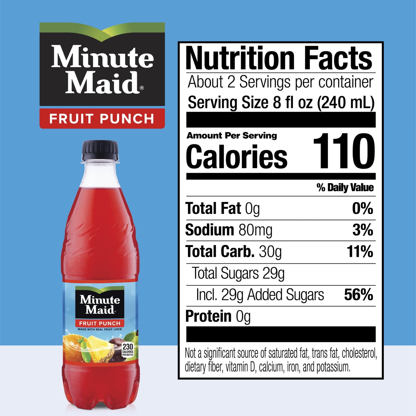 Minute Maid Fruit Punch Juice, 16.9 fl oz, 6 Bottles