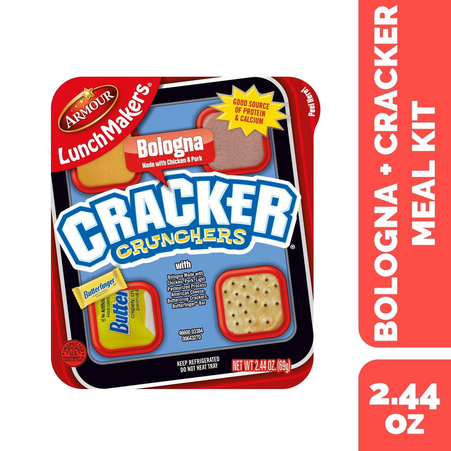 Armour LunchMakers Bologna & Cheese Kit with Butterfinger, 2.4 oz