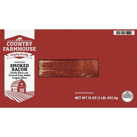 Country Farmhouse Hardwood Smoked Irregular Slices Bacon, 16 oz