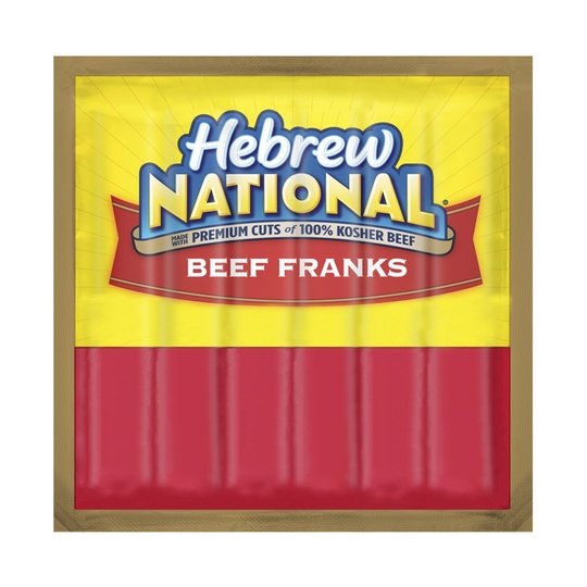 Hebrew National 100% Kosher Beef Franks, 10.3 oz, 6 Ct Pack