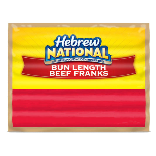 Hebrew National Kosher Bun Length Beef Franks, 12 oz, 6 Ct