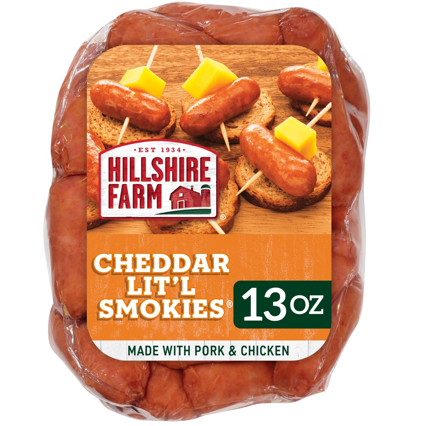 Hillshire Farm Cheddar Lit'l Smokies Smoked Sausage, 13 oz