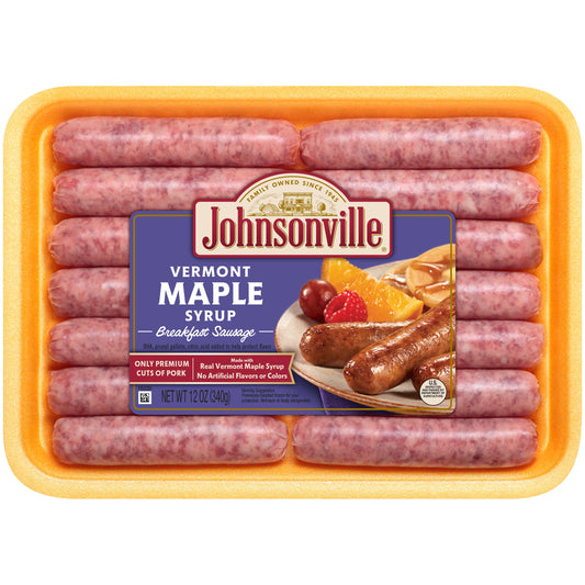 Johnsonville Vermont Maple Syrup Breakfast Sausage, 14 Links, 12 oz (Fresh)