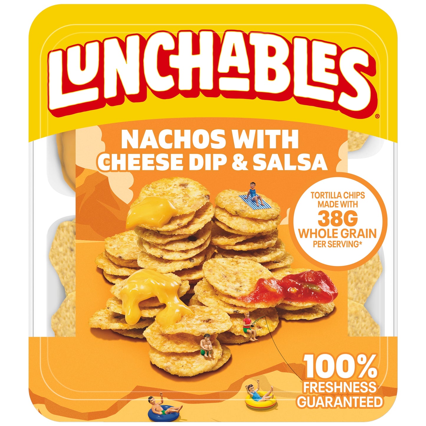 Lunchables Nachos Cheese Dip & Salsa Kids Lunch Snack, 4.4 oz Tray
