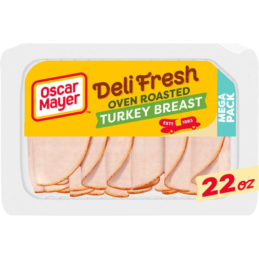 Oscar Mayer Deli Fresh Oven Roasted Sliced Turkey Breast Deli Lunch Meat, 22 oz Package