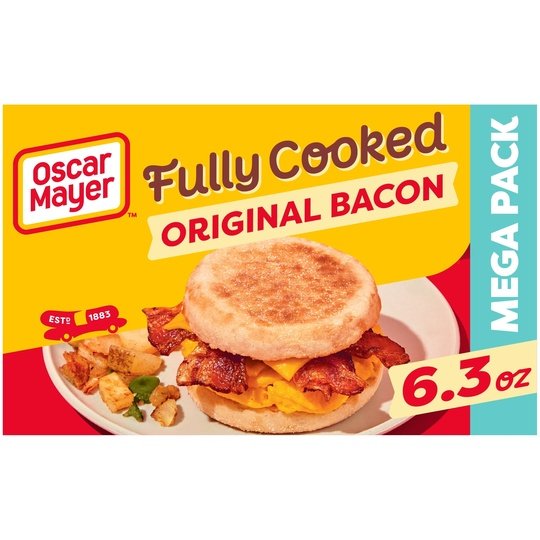 Oscar Mayer Fully Cooked Original Bacon Mega Pack, 6.3 oz Box