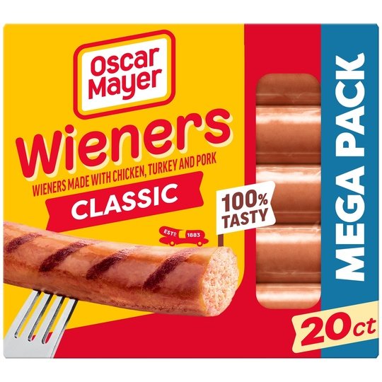 Oscar Mayer Wieners Uncured Original Hot Dogs Mega Pack, 20 Ct Box