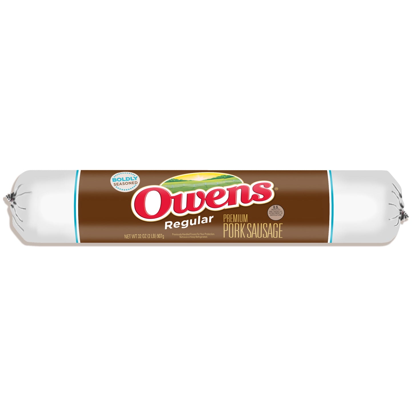 Owens Premium Pork Regular Sausage Roll, 32 oz (Fresh Sausage)