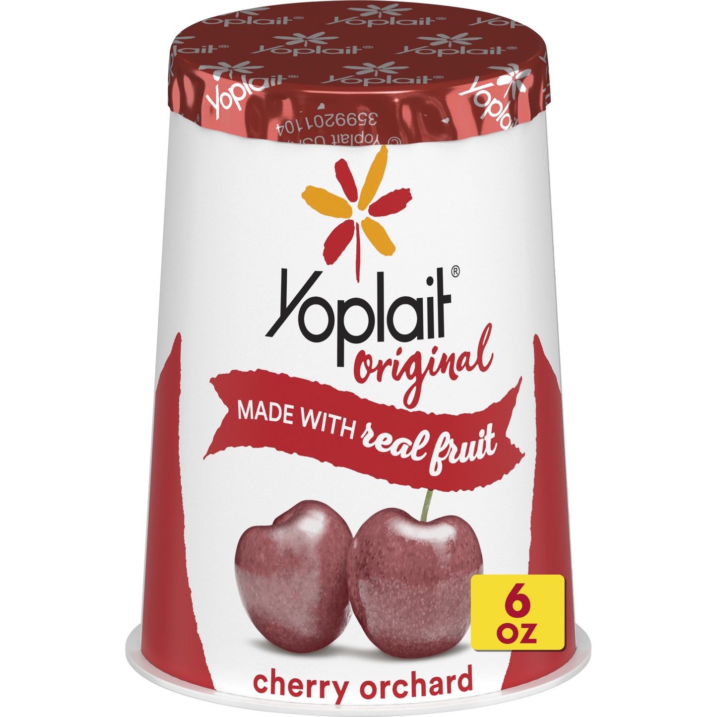Yoplait Original Cherry Orchard Low Fat Yogurt, 6 OZ Yogurt Cup