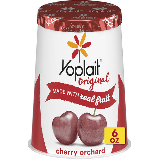 Yoplait Original Cherry Orchard Low Fat Yogurt, 6 OZ Yogurt Cup