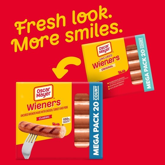 Oscar Mayer Wieners Uncured Original Hot Dogs Mega Pack, 20 Ct Box