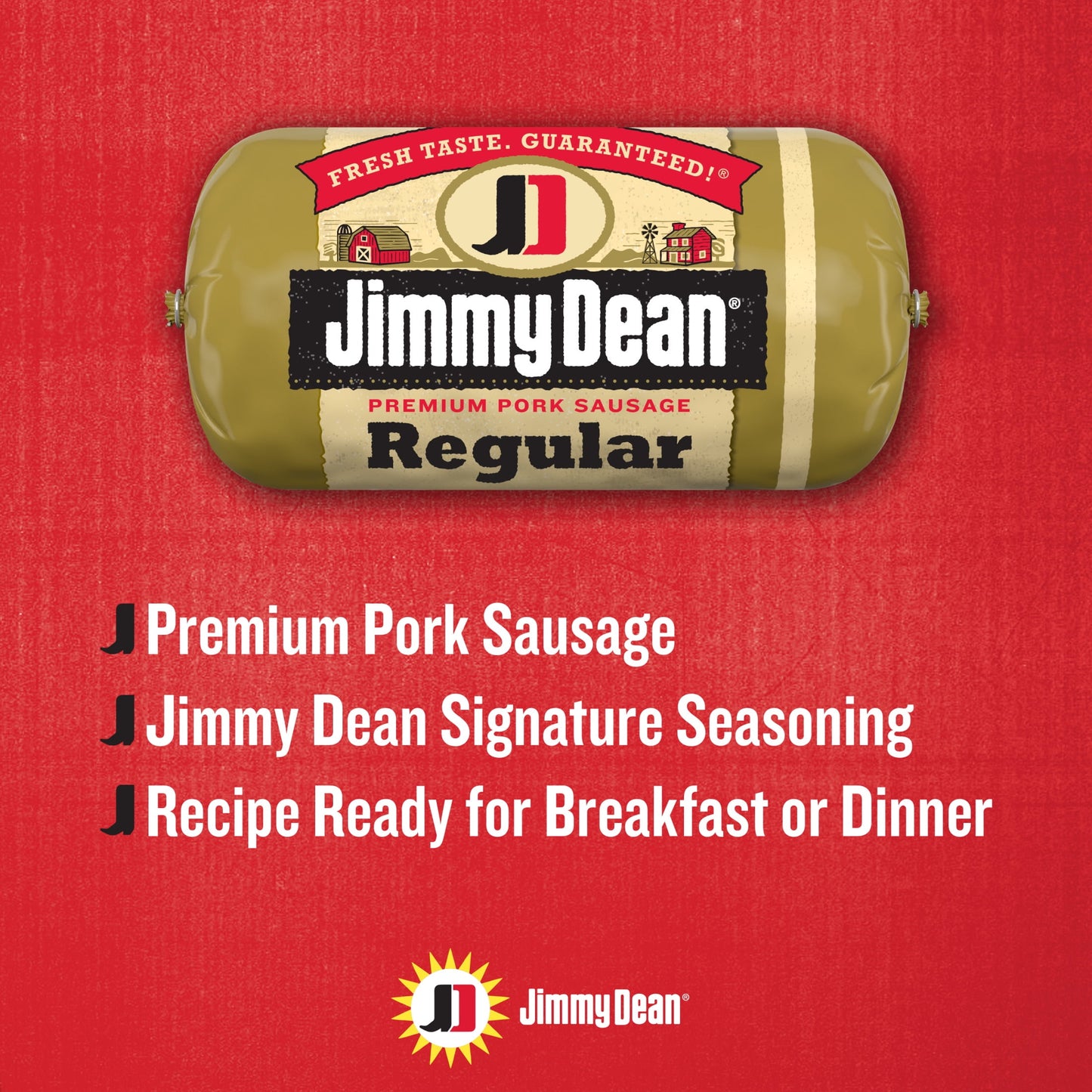 Jimmy Dean Premium Pork Regular Sausage Roll, 2 lb