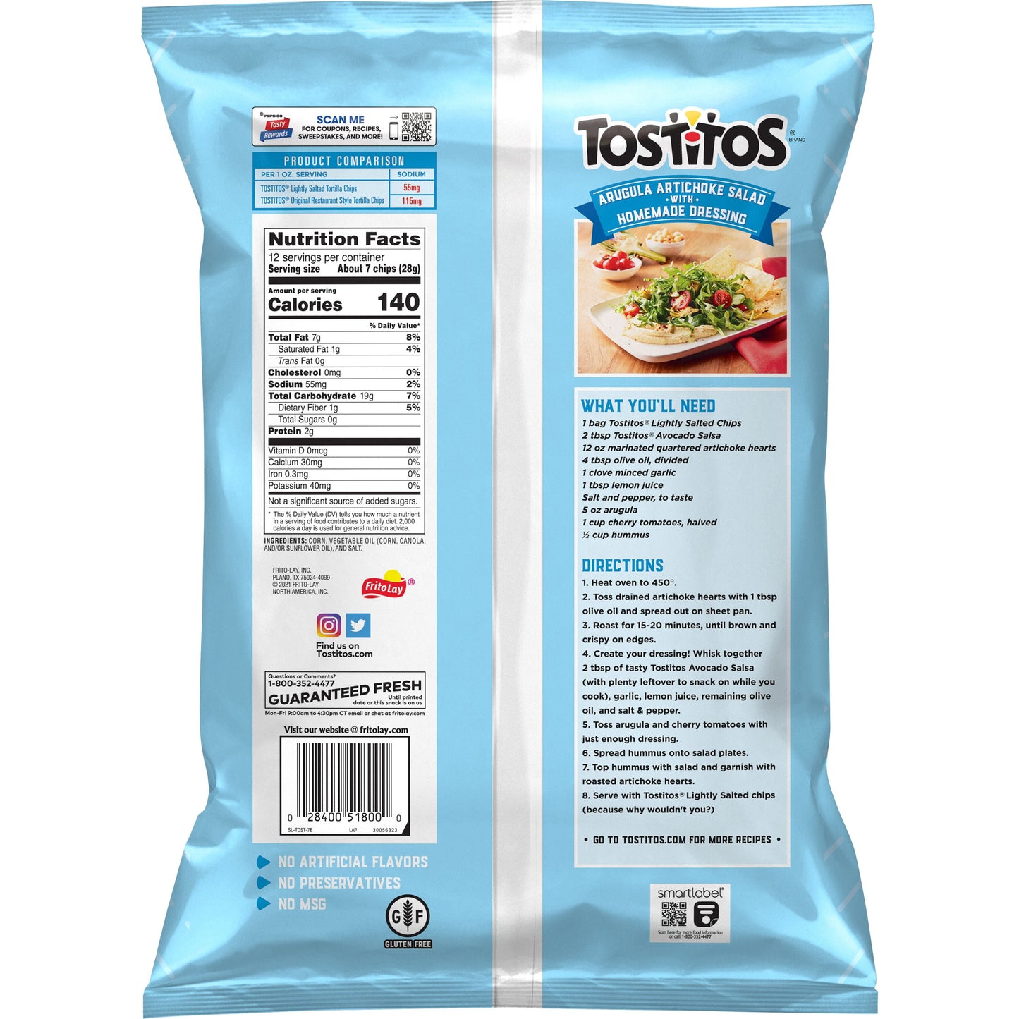 Tostitos Tortilla Chips Lightly Salted 12 Oz
