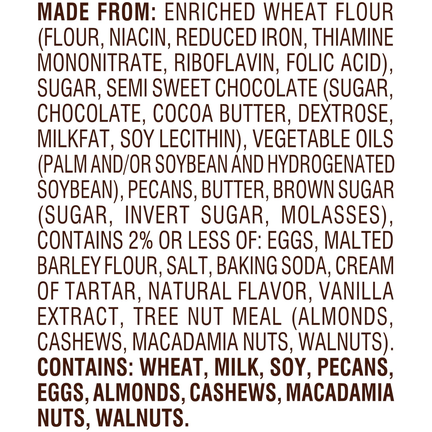 Pepperidge Farm Chesapeake Crispy Dark Chocolate Pecan Cookies, 7.2 oz Bag (8 Cookies)