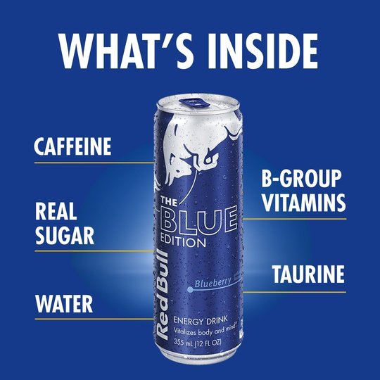 Red Bull Blue Edition Blueberry Energy Drink, 12 fl oz Can