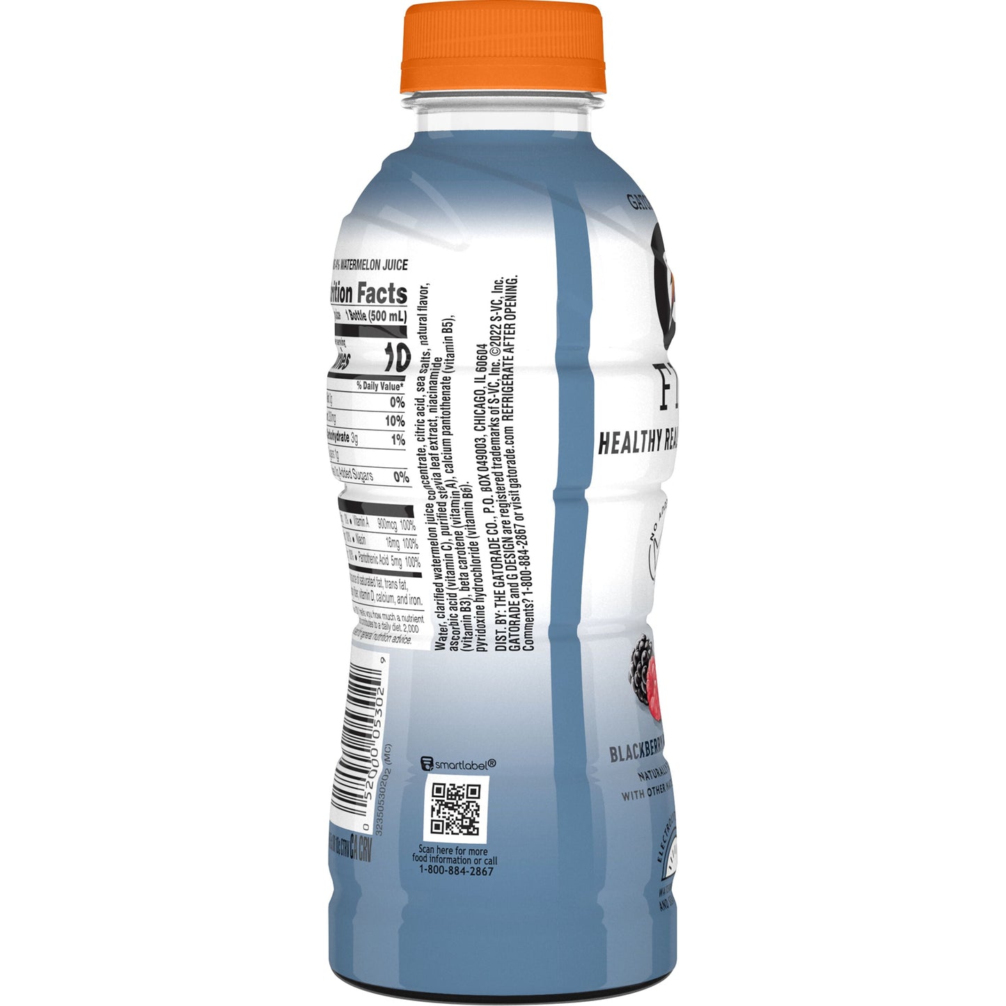 Gatorade Fit Electrolyte Beverage, Healthy Real Hydration, Blackberry Raspberry, 16.9 oz Bottle