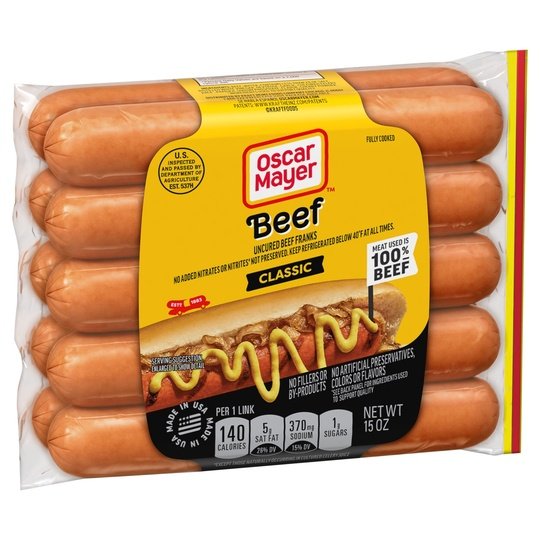 Oscar Mayer Classic Uncured Beef Franks Hot Dogs, 10 ct Pack