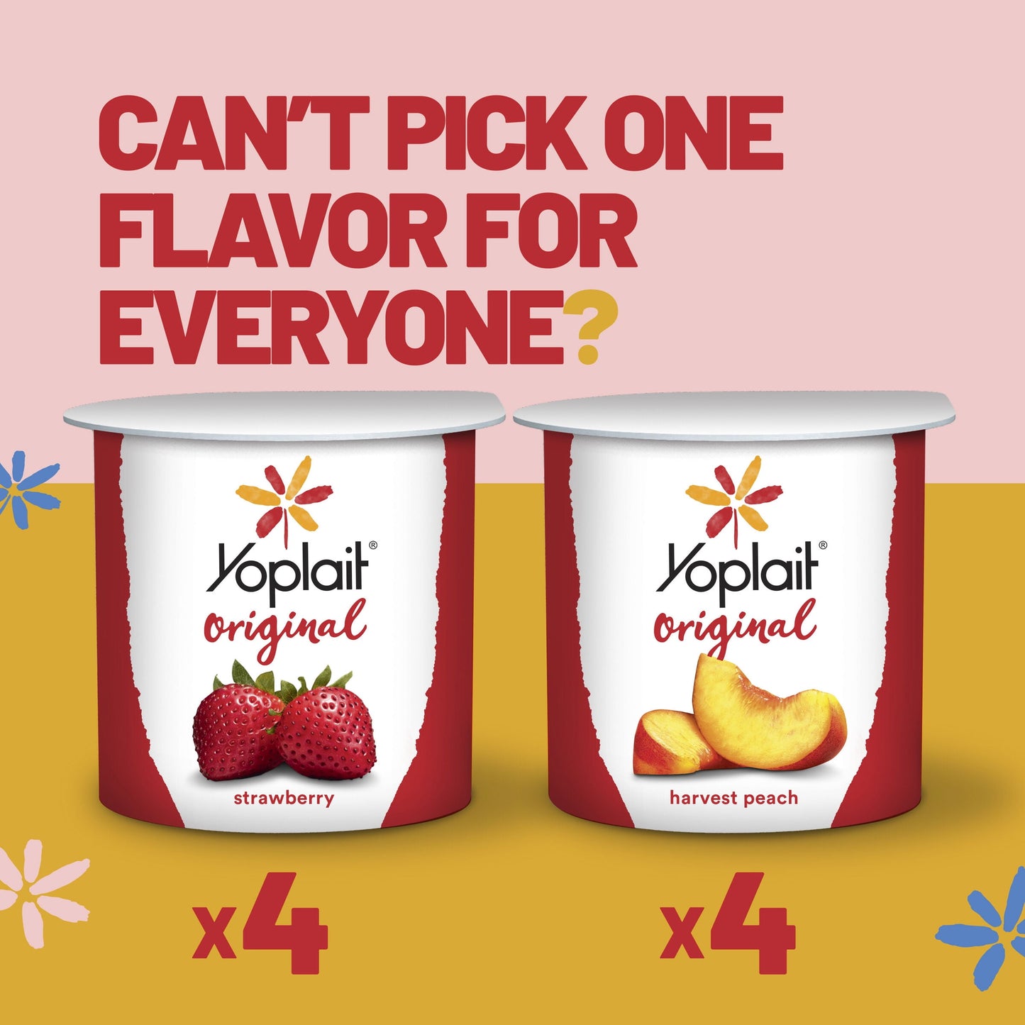 Yoplait Original Low Fat Yogurt Pack, 8 Ct, 6 OZ Fruit Yogurt Cups