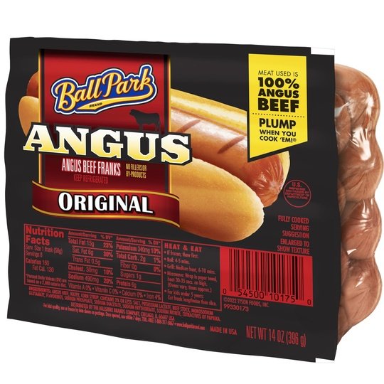 Ball Park Original Angus Beef Hot Dogs, 14 oz, 8 Ct