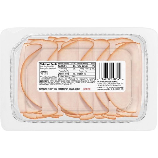 Oscar Mayer Deli Fresh Honey Smoked Sliced Turkey Breast Deli Lunch Meat, 16 oz Package