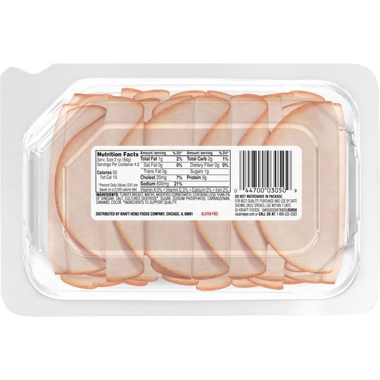 Oscar Mayer Deli Fresh Oven Roasted Turkey Breast, for a Low Carb Lifestyle, 9 Oz Tray