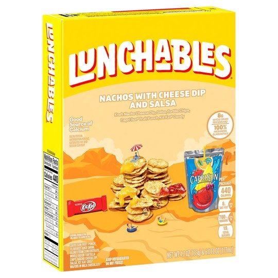 Lunchables Nachos Cheese Dip & Salsa Kids Lunch Meal Kit, 10.7 oz Box