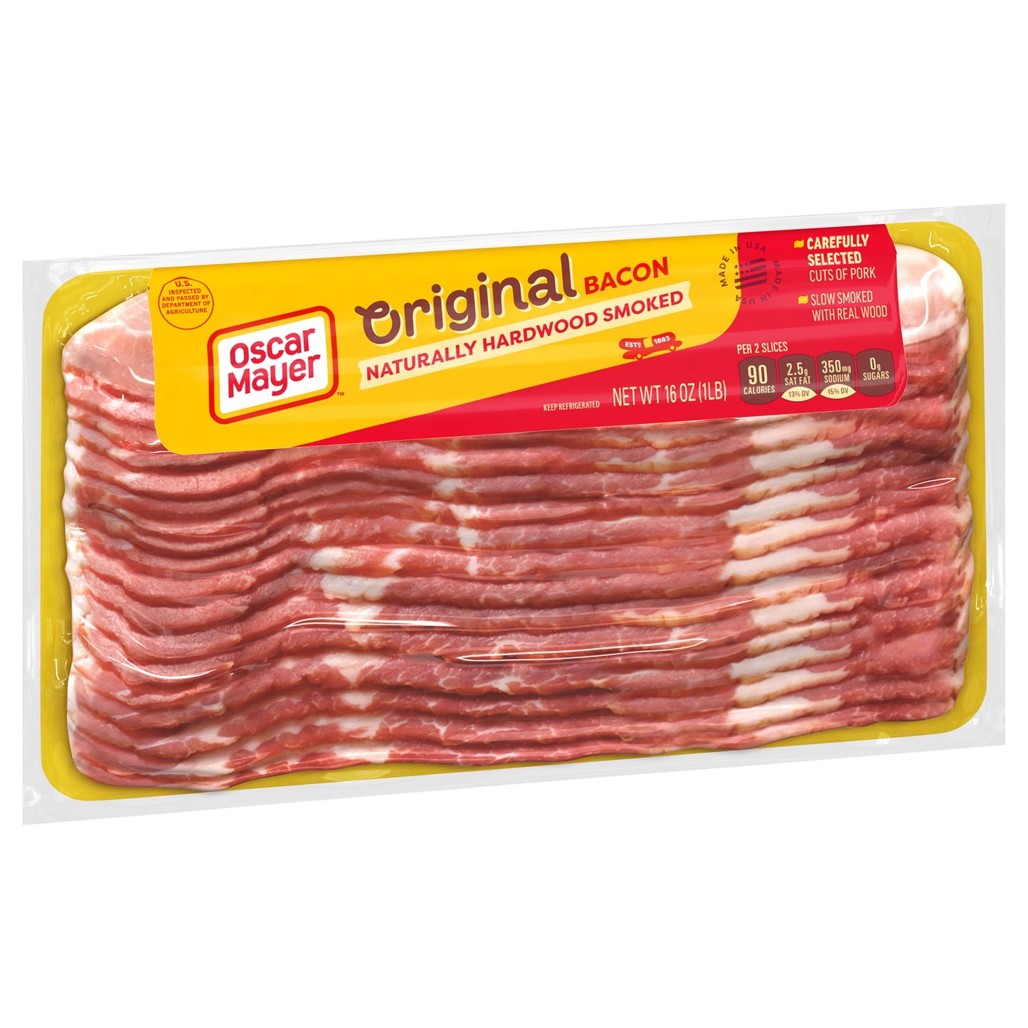 Oscar Mayer Original Bacon 12-Hour Natural Wood Smoked, 16 oz Pack