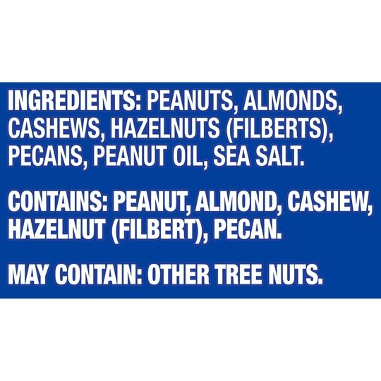 Planters Mixed Nuts Less Than 50% Peanuts with Peanuts, Almonds, Cashews, Hazelnuts, Pecans & Sea Salt, 3.5 lb Canister