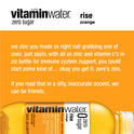 vitaminwater zero sugar rise electrolyte enhanced water, orange, 16.9 fl oz, 6 count bottles