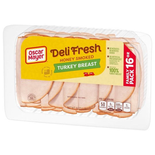 Oscar Mayer Deli Fresh Honey Smoked Sliced Turkey Breast Deli Lunch Meat, 16 oz Package
