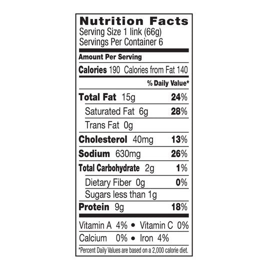 Johnsonville New Orleans Andouille Smoked Sausage, 6 Links, 14 oz