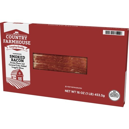 Country Farmhouse Hardwood Smoked Irregular Slices Bacon, 16 oz