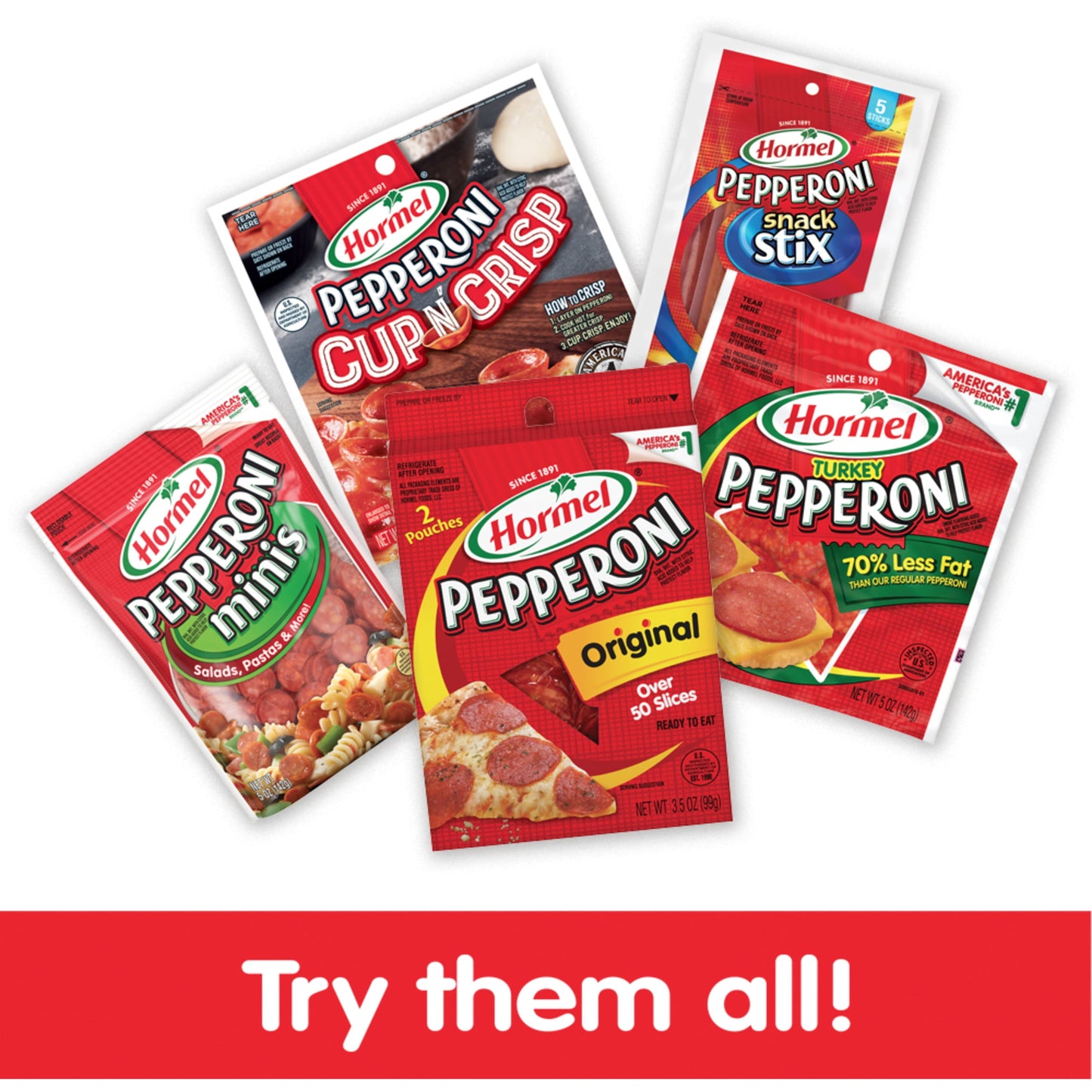 HORMEL, Pepperoni, Pizza Topping, Gluten Free, Original, 6 oz Plastic Resealable Package