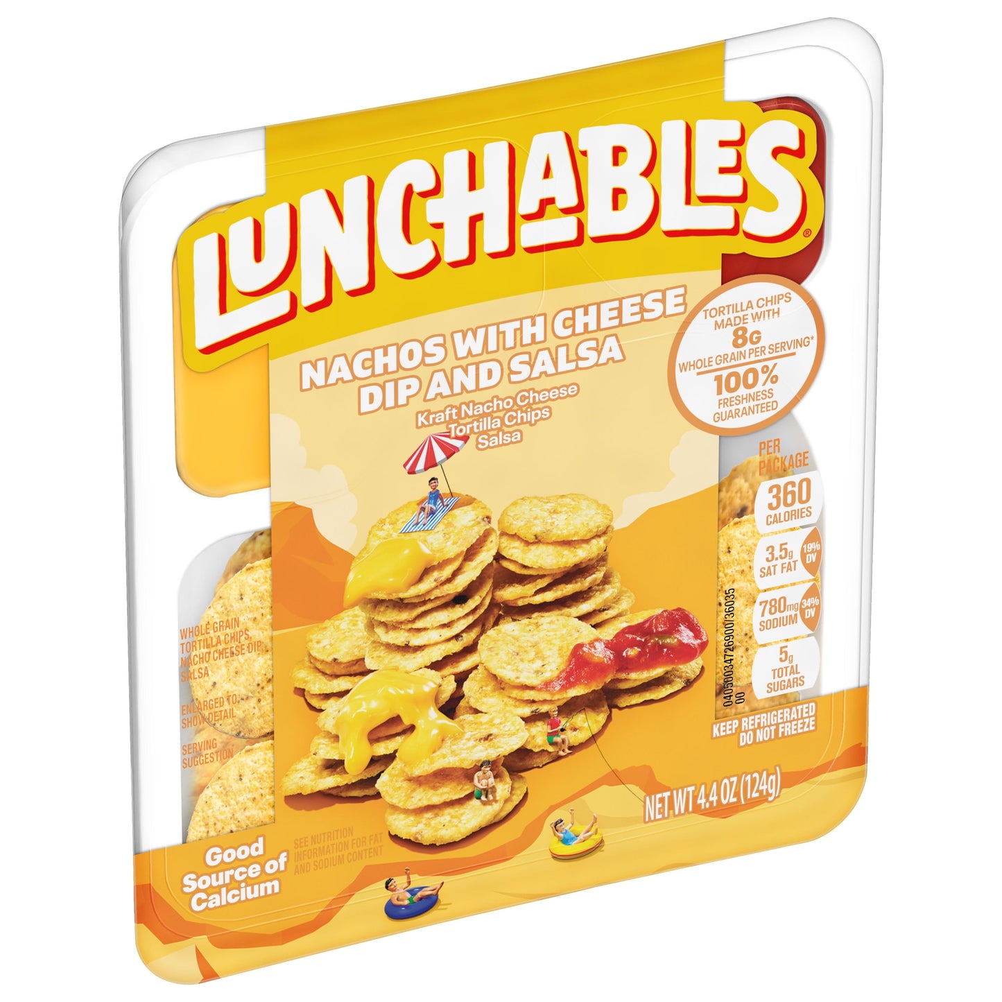Lunchables Nachos Cheese Dip & Salsa Kids Lunch Snack, 4.4 oz Tray