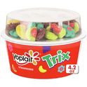 Yoplait Strawberry Low Fat Kids Yogurt & Trix Cereal Snack 4.27 OZ Cup