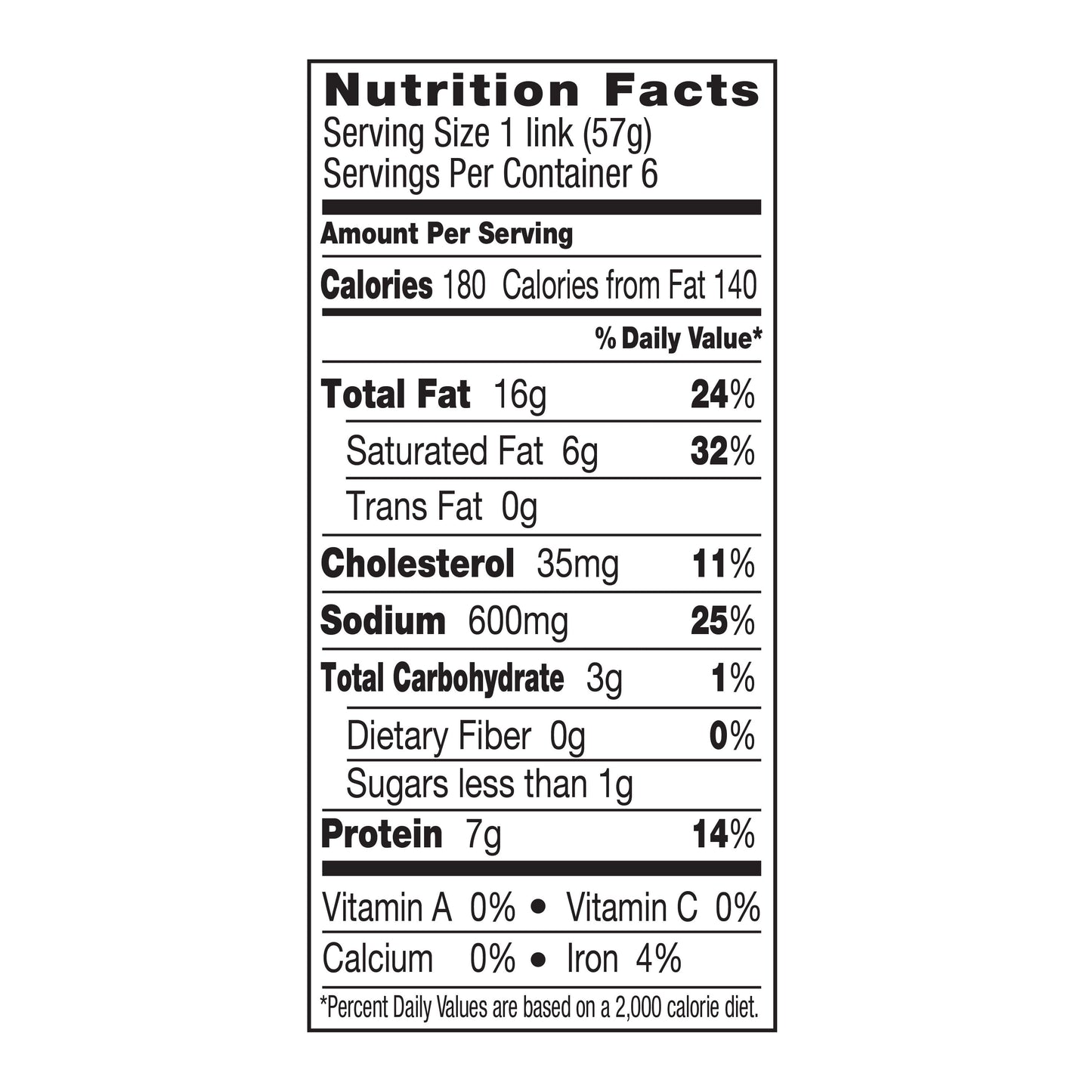Johnsonville Smoked Beef Bratwurst, 6 Links, 12 oz