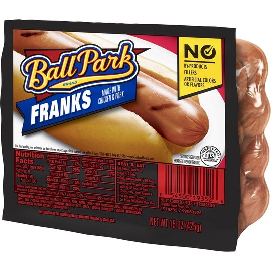 Ball Park Classic Hot Dogs, 15 oz, 8 Count