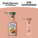 Simply Non GMO All Natural Strawberry Lemonade Juice, 52 fl oz Bottle