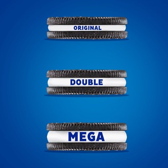 OREO Mega Stuf Chocolate Sandwich Cookies, Family Size, 17.6 oz
