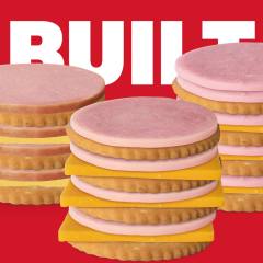 Lunchables Ham & American Cheese Cracker Stackers Kids Lunch Snack, 3.2 oz Tray